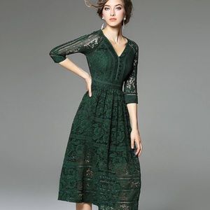 NWT Metisu Green Lace Dress
